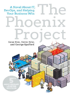 A cover photo of the book titled The Phoenix Project