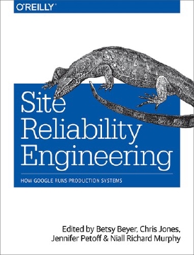 A cover photo of the book titled Site Reliability Engineering