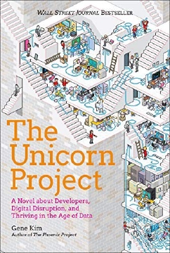 A cover photo of the book titled The Unicorn Project