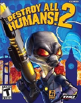 Box art for the game titled Destroy All Humans! 2