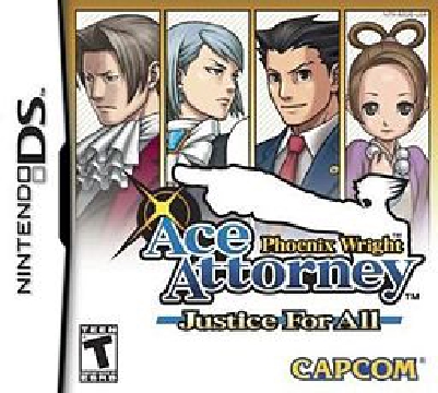 Box art for the game titled Phoenix Wright: Ace Attorney: Justice for All