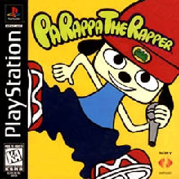 Box art for the game titled PaRappa the Rapper