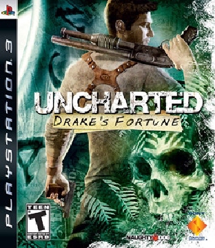 Box art for the game titled Uncharted: Drake's Fortune