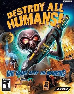 Box art for the game titled Destroy All Humans!